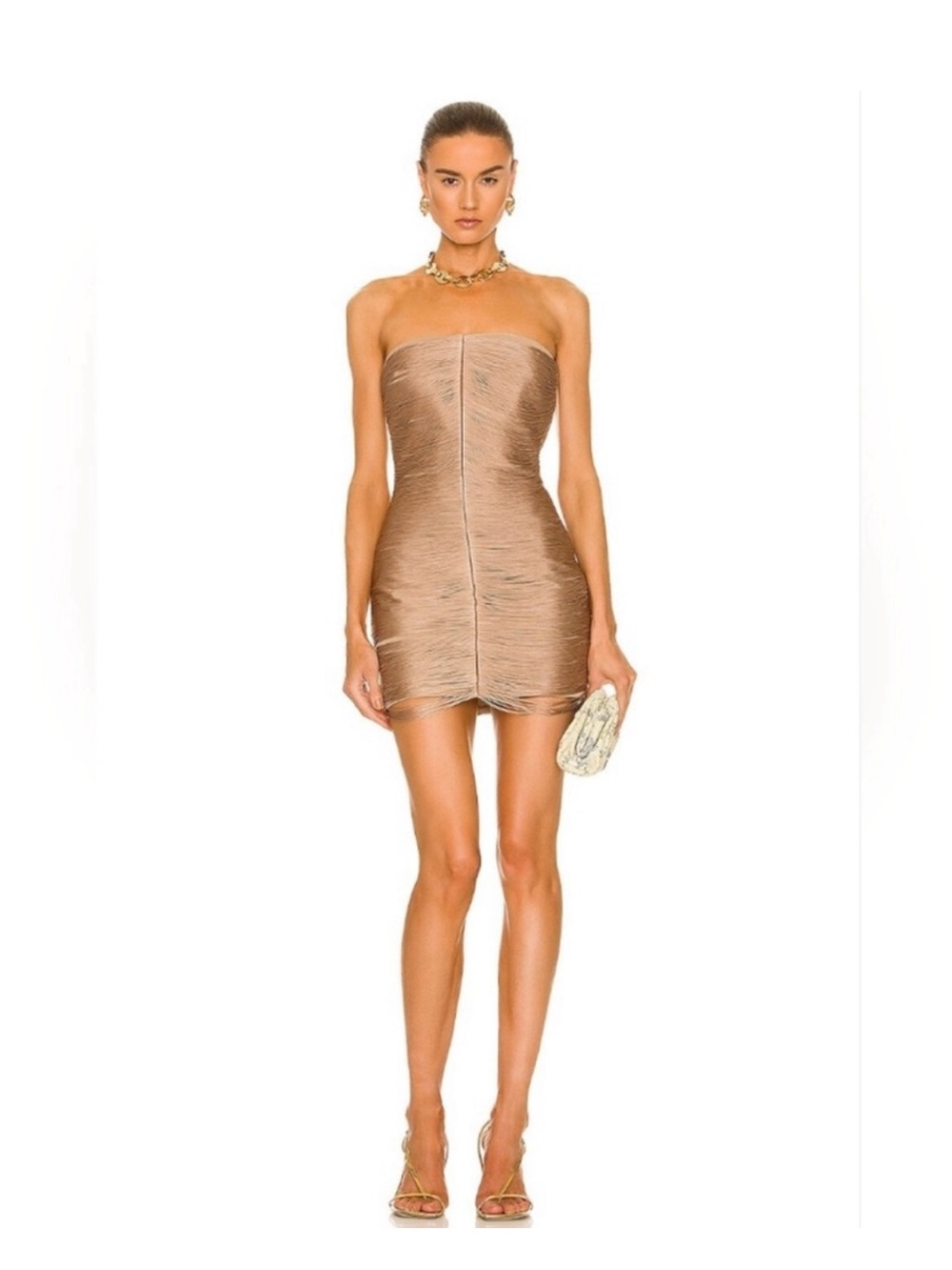 Alexander Wang Strapless Ruched Mini Dress